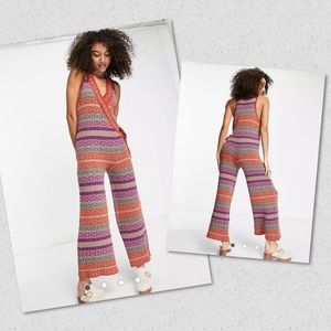 WE THE FREE Snowfall Kind of Love Knitted Wrap Multicolor Jumpsuit Size XS